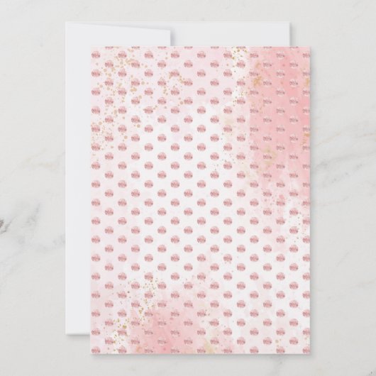 小さな野生の1サファリの女の子ピンクの赤ちゃんシャワー 招待状 (裏面)