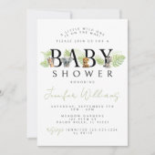 小さな野生の1サファリの赤ちゃんシャワーの招待状 招待状 (正面)