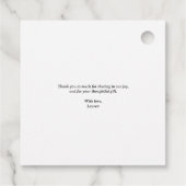 小さな野生の1サファリの赤ちゃんシャワー緑 フェイバータグ (裏面)