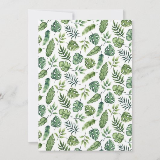 小さな野生の1サファリジャングル動物の赤ちゃんシャワー 招待状 (裏面)