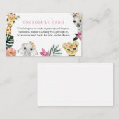 小さな野生の1ジャングル赤ちゃんシャワー囲いカード エンクロージャーカード (正面/裏面)