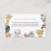 小さな野生の1ジャングル赤ちゃんシャワー囲いカード エンクロージャーカード (正面)