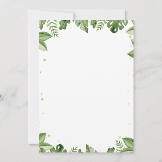 小さな野生の1動物の赤ちゃんシャワー招待状 招待状 (裏面)