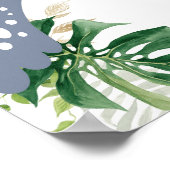 小さな野生の1恐竜の赤ちゃんシャワー歓迎サイン ポスター (角)