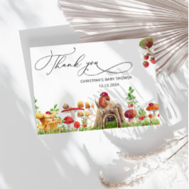 小さな野生キノコ赤ちゃんシャワーありがとう カード