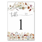 小さな野結婚花のテーブル番号 テーブルナンバー (正面)
