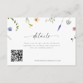 小さな野結婚花の詳細 エンクロージャーカード