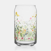 小さな野花かわいいカラフルフローラ ガラス缶 (裏面)