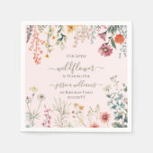 小さな野花が一かわいらし歳になる スタンダードカクテルナプキン (正面)