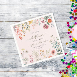 小さな野花が一かわいらし歳になる スタンダードカクテルナプキン