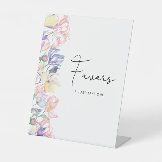 小さな野花が有利に進んでいる 台座サイン (正面)