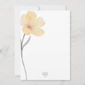 小さな野花が赤ちゃんのシャワーを途中にある 招待状 (裏面)