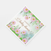 小さな野花が赤ちゃんシャワーの途中にある スタンダードランチョンナプキン (角)