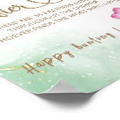 小さな野花が赤ちゃんシャワーの途中にある ポスター (角)