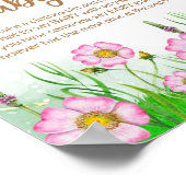 小さな野花が赤ちゃんシャワーの途中にある ポスター (角)