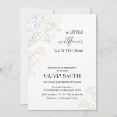 小さな野花が途中で、赤ちゃんシャワー 招待状 (正面)