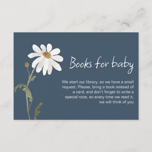 小さな野花のデイジーの赤ちゃんシャワーカード エンクロージャーカード (正面)