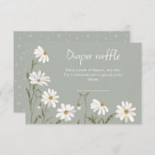 小さな野花のデイジーの赤ちゃんシャワーカード エンクロージャーカード (正面/裏面)