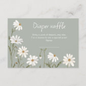 小さな野花のデイジーの赤ちゃんシャワーカード エンクロージャーカード (正面)