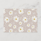 小さな野花のデイジーの赤ちゃんシャワーカード エンクロージャーカード (裏面)