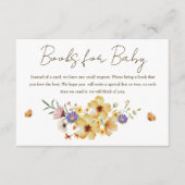 小さな野花のフローラ女の子の赤ちゃんシャワー エンクロージャーカード (正面)