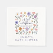 小さな野花のフローラ女の子の赤ちゃんシャワー スタンダードカクテルナプキン (正面)