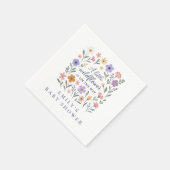 小さな野花のフローラ女の子の赤ちゃんシャワー スタンダードカクテルナプキン (角)