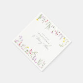 小さな野花の女の子のフローラ誕生日パーティー スタンダードカクテルナプキン (角)