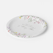 小さな野花の女の子のフローラ誕生日パーティー ペーパープレート (アングル)