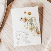 小さな野花の女の子のフローラ誕生日パーティー 招待状