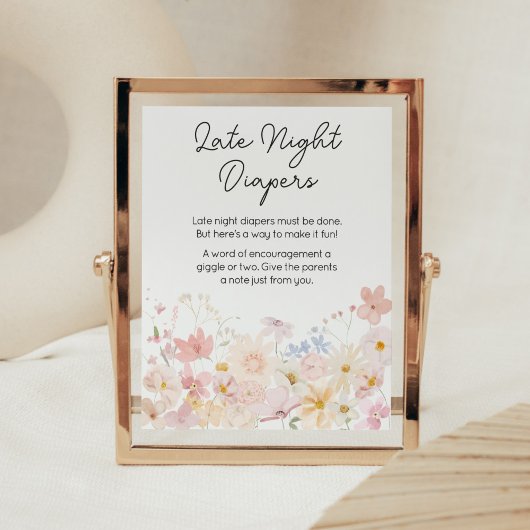 小さな野花の深夜おむつ ポスター