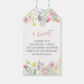 小さな野花の素朴な赤ん坊がシャワー感謝していを浴びる ギフトタグ (裏面)