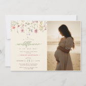 小さな野花の赤ちゃんシャワー写真 招待状 (正面)