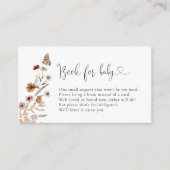 小さな野花の赤ちゃんシャワー本ベビー エンクロージャーカード (正面)