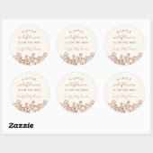 小さな野花の赤ちゃんシャワー開花Boho ラウンドシール (シート)