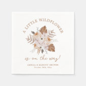 小さな野花の赤ちゃんシャワーbohoブーケ スタンダードカクテルナプキン (正面)