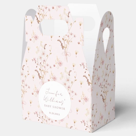 小さな野花の赤ちゃん女の子シャワーキャンディお願いボックス フェイバーボックス (オープン)