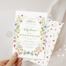 小さな野花カラフル花赤ちゃん女の子シャワー