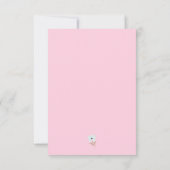 小さな野花ボホピンクの女の子の赤ちゃんシャワー サンキューカード (裏面)