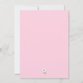 小さな野花ボホピンクの女の子の赤ちゃんシャワー 招待状 (裏面)