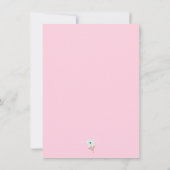 小さな野花ボホピンクの女の子の赤ちゃんシャワー 招待状 (裏面)