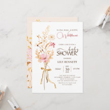 小さな野花ボホ素朴自然赤ちゃんシャワー