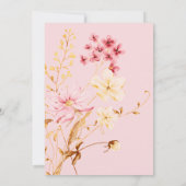 小さな野花ボホ素朴自然赤ちゃんシャワー 招待状 (裏面)