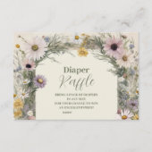 小さな野花ボホ自然おむつラッフル エンクロージャーカード (正面)