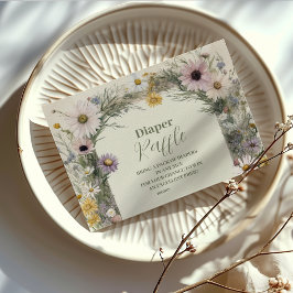 小さな野花ボホ自然おむつラッフル エンクロージャーカード