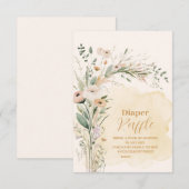 小さな野花ボホ自然おむつラッフル エンクロージャーカード (正面/裏面)