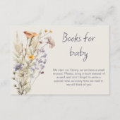 小さな野花少女の赤ちゃんシャワーカード エンクロージャーカード (正面)
