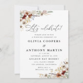 小さな野花結婚の式招待状 招待状 (正面)