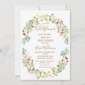 小さな野草が、インベビーシャワーの途中です 招待状 (正面)