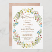 小さな野草が、インベビーシャワーの途中です 招待状 (正面/裏面)